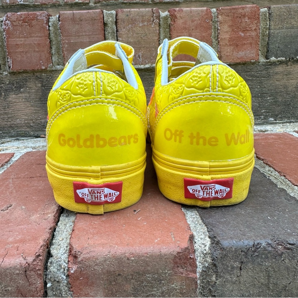 Vans x Haribo Gummy Bear Yellow Patent Old Skool Velcro Strap Sneakers Size 7.5 - Picture 10 of 14